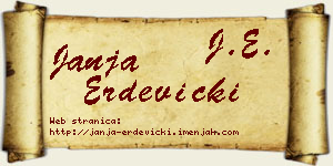Janja Erdevički vizit kartica